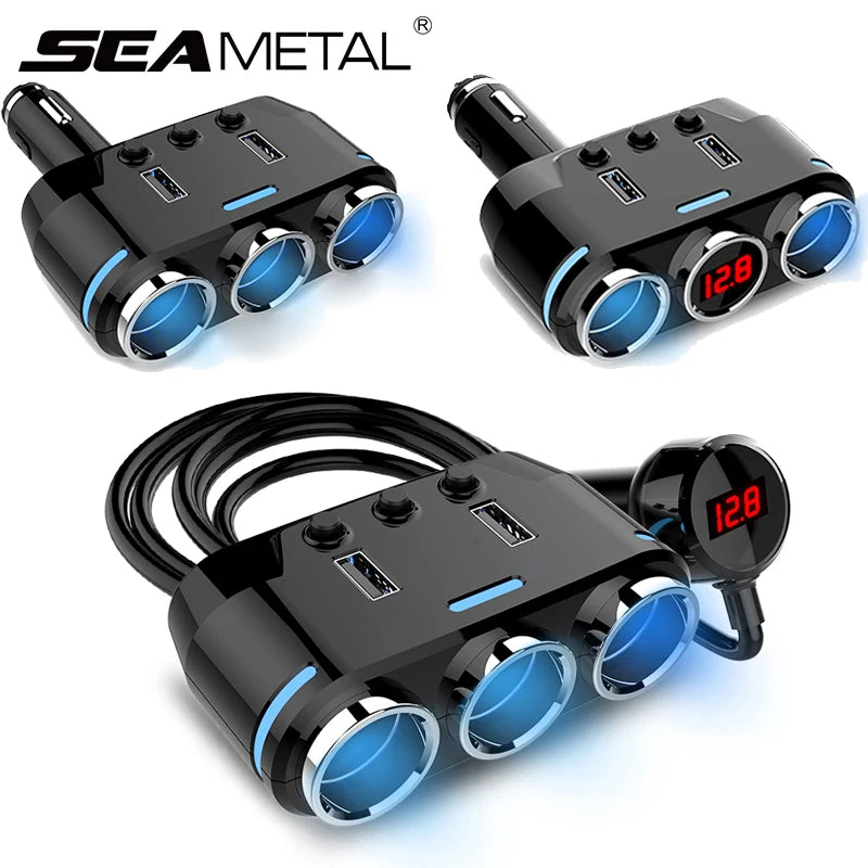 SEAMETAL 12V-24V Car Phone Charger Cigarette Lighter Socket