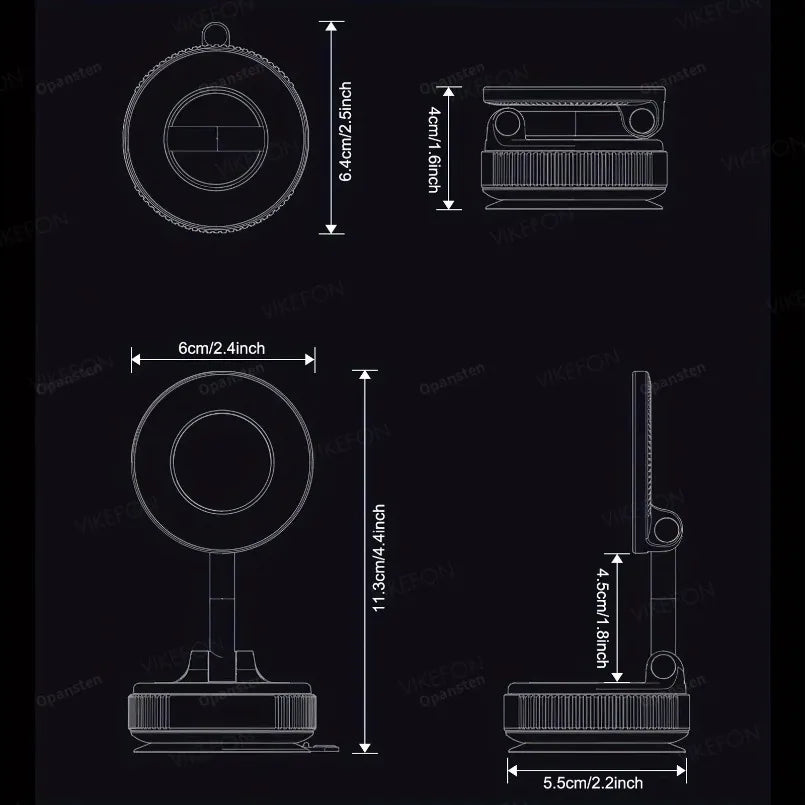 Magnetic Car Phone Holder 360° Rotation