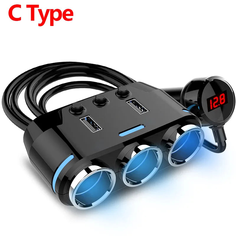 SEAMETAL 12V-24V Car Phone Charger Cigarette Lighter Socket