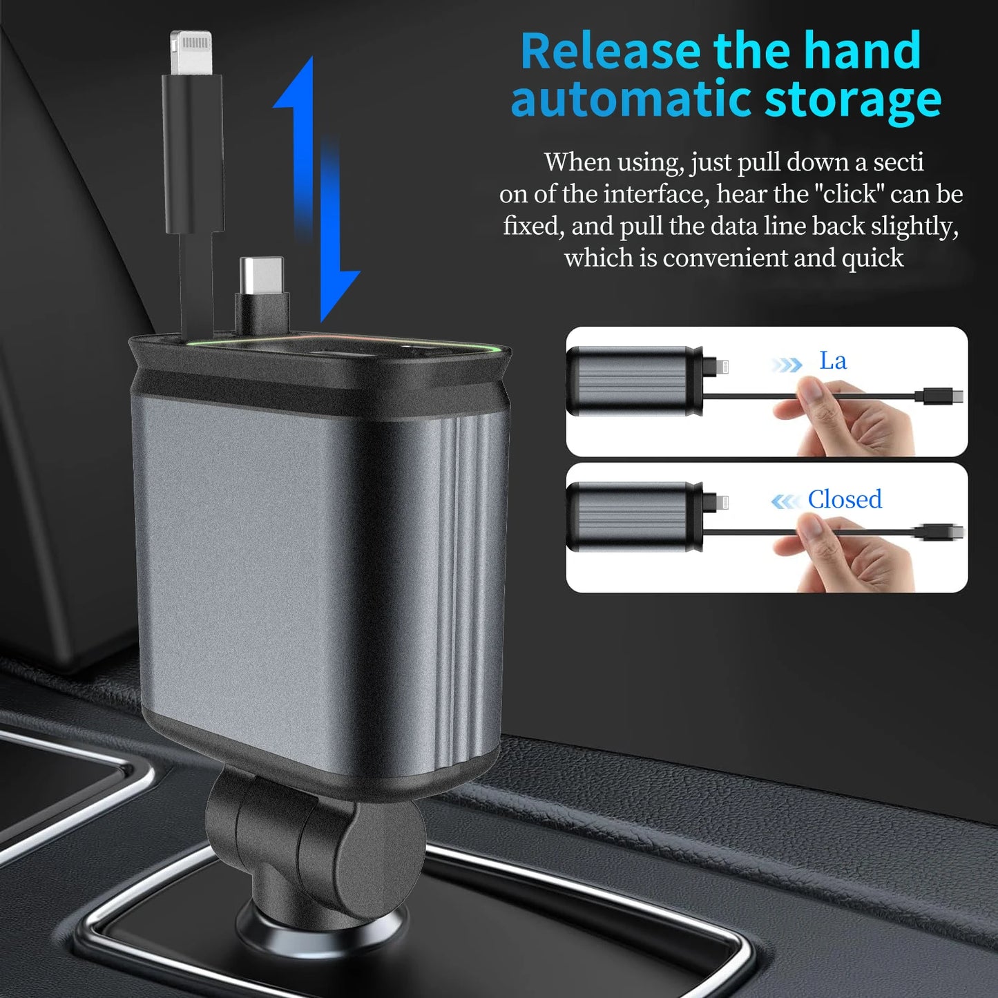 4-in-1 Car Charger with  Star Light