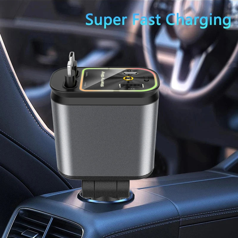 4-in-1 Car Charger with  Star Light
