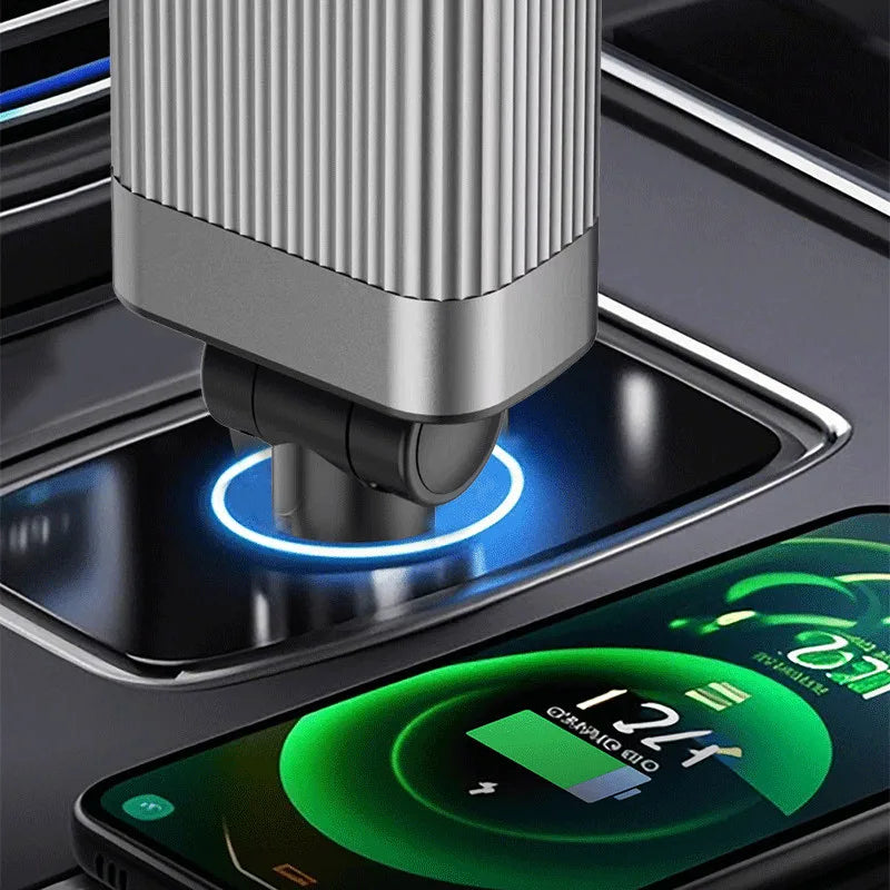 Car Charger Adapter Handsfree Call Car Radio FM Modulator C type cable