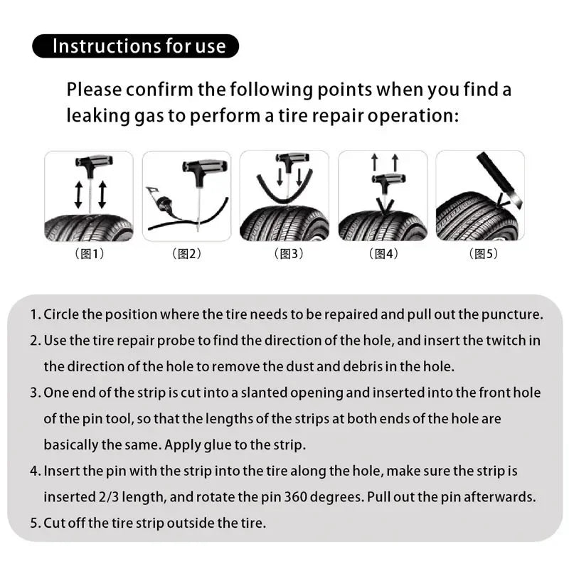 Tubeless Tyre Puncture Repair Kit