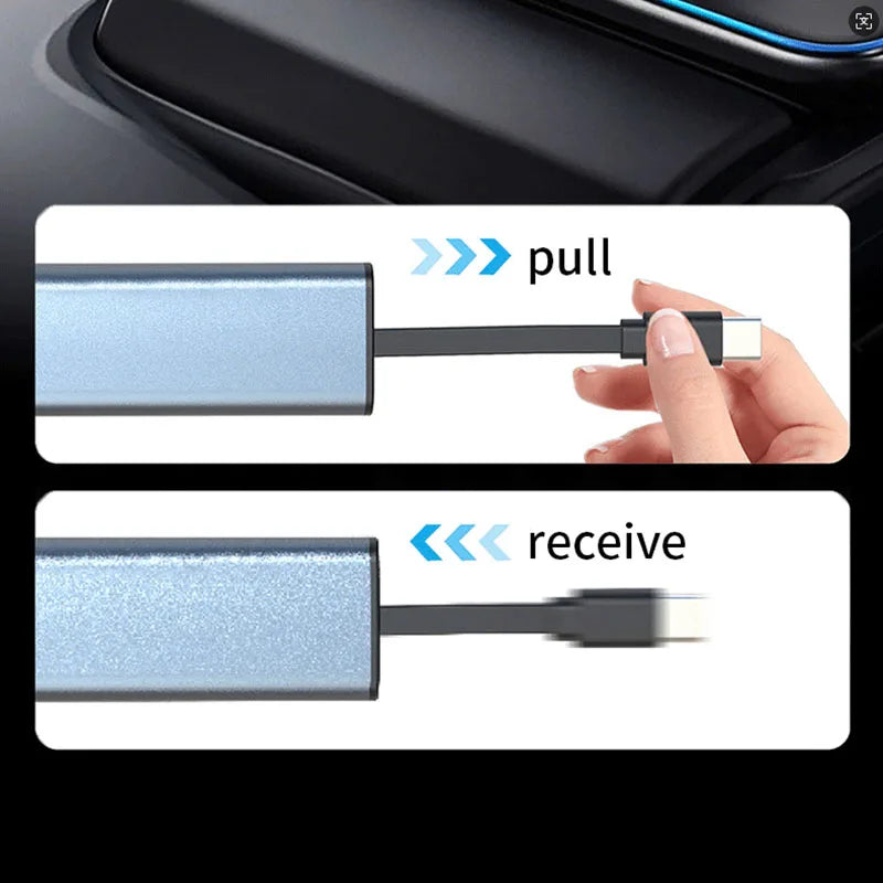 Car Charger Adapter Handsfree Call Car Radio FM Modulator C type cable